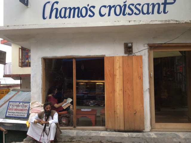 Lhamo's Croissant is a frequent indulgence - thank heavens we're doing 4 hours of asana a day!
