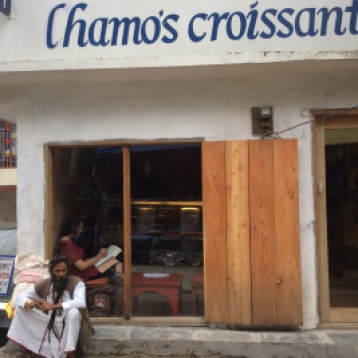 Lhamo’s Croissant is a frequent indulgence – thank heavens we’re doing 4 hours of asana a day!