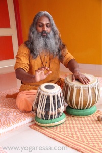 Yogi Sivadas on the tabla drums