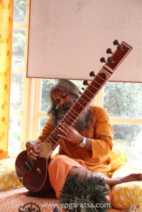 Yogi Sivadas playing sitar
